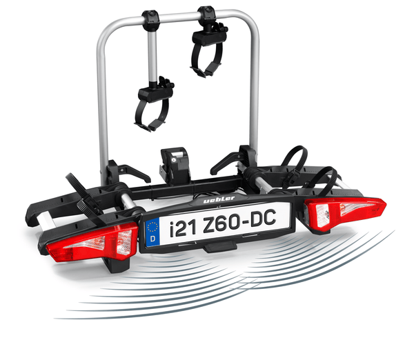 Uebler I21 Z-DC (Einparkhilfe) 60° Abklappwinkel, Fahrradheckträger für die Anhängerkupplung
