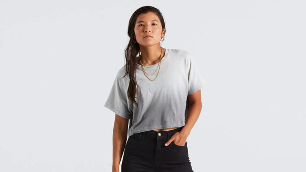 Specialized Crop T-Shirt Woman, Dove Grey Spray