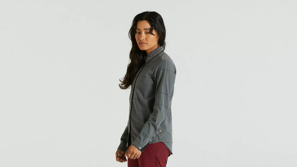 Specialized / Fjällräven Rider's Flannel Shirt Woman, Grey Flag Window
