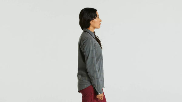 Specialized / Fjällräven Rider's Flannel Shirt Woman, Grey Flag Window