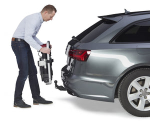 Uebler I21 Z 60 TESTSIEGER (Zahnbandhalter, 60° Abklappwinkel) Fahrradheckträger für die Anhängerkupplung, kostenloser Versand.