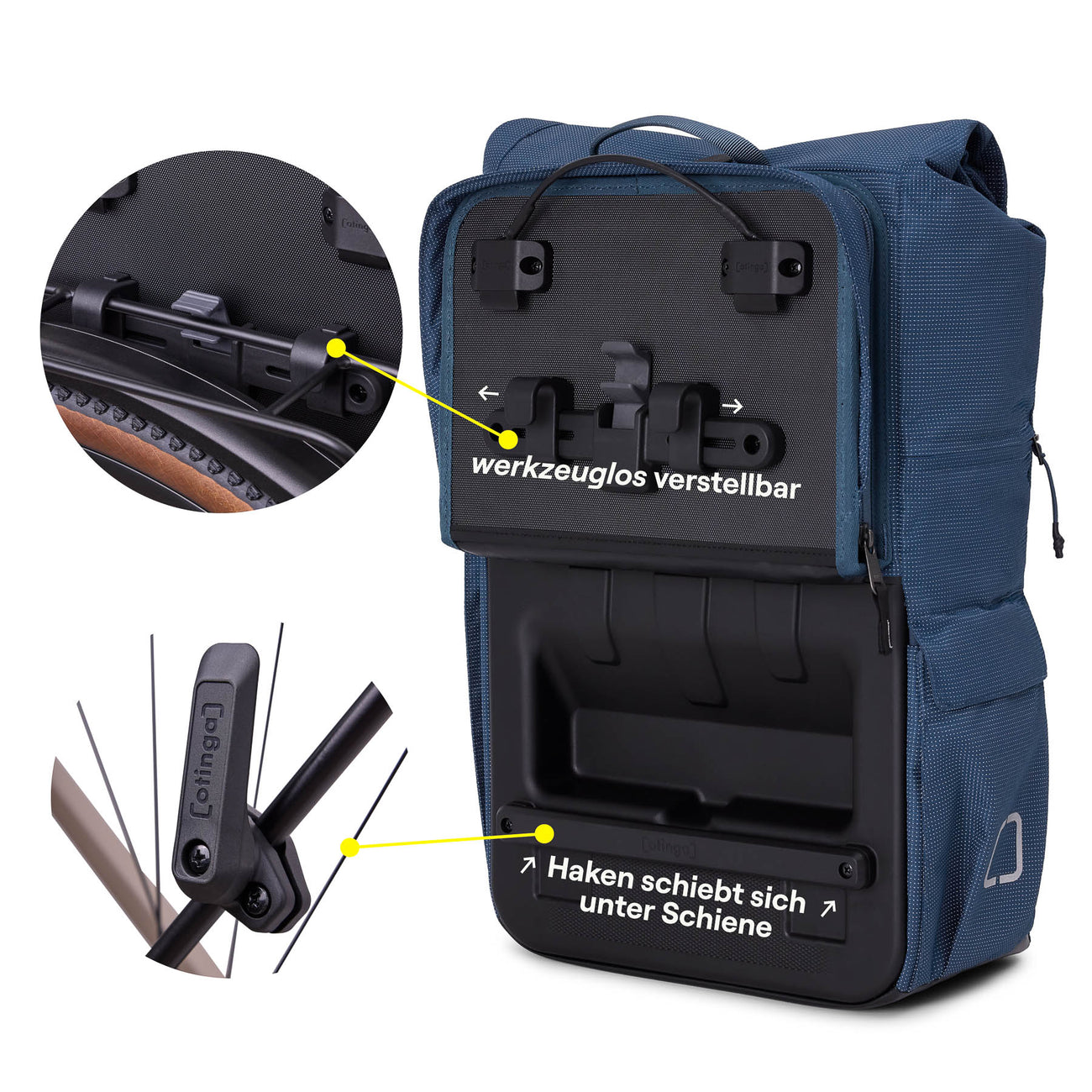 otinga fahrradtasche Otinga Reflective Flip V3 Rucksack Fahrradtasche 26L – Ihr Fahrradprofi