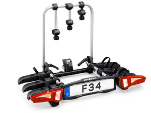 Uebler F34 Fahrradheckträger für 3 Fahrräder/E-Bikes auf der Anhängerkupplung