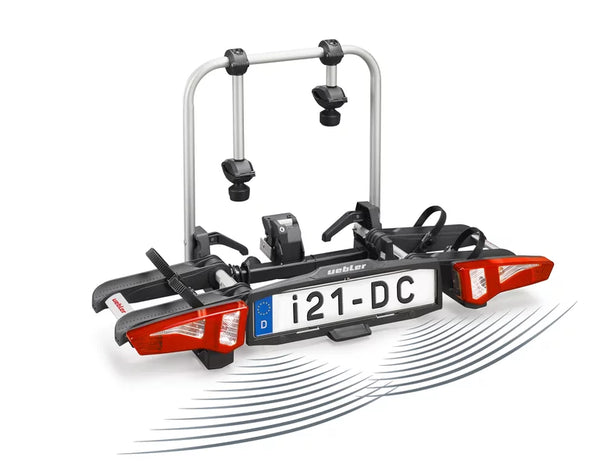 Uebler I21 DC (Einparkhilfe) 60° Abklappwinkel, Fahrradheckträger für die Anhängerkupplung