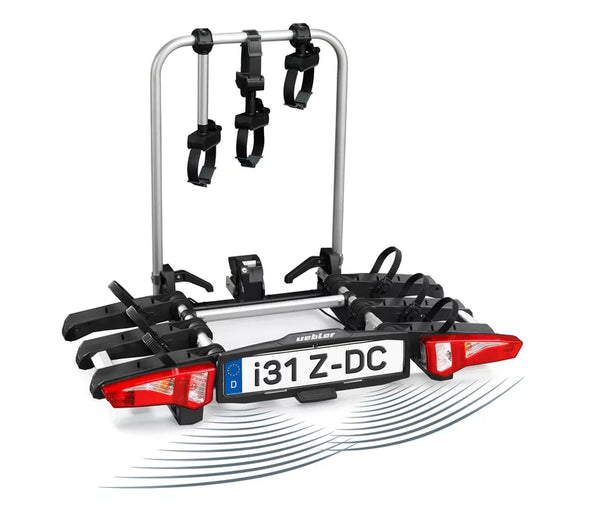 Uebler I31 Z-DC (Zahnbandhalter mit Distance-Control) 60° Abklappwinkel, Fahrradheckträger für die Anhängerkupplung