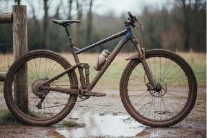 Same Bicycle dirty and muddy